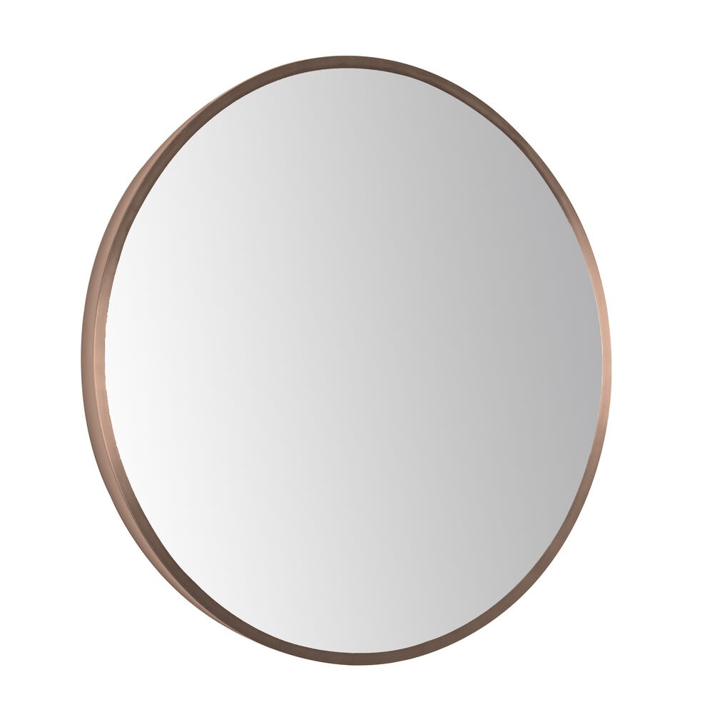 JTP Vos Brushed Bronze Round Plain Mirror Cut Out